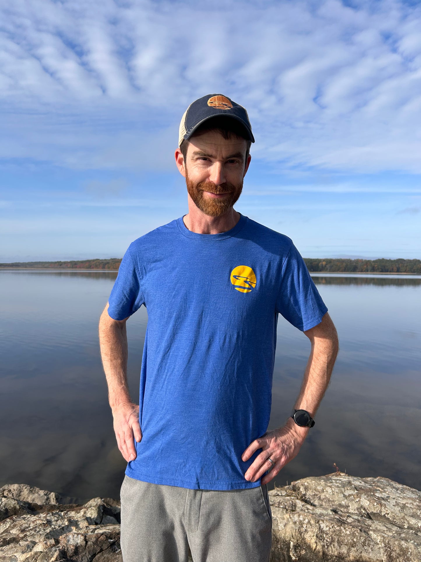 Are you thirsty for history? and TrinityHistory.com Blue short sleeve t-shirt